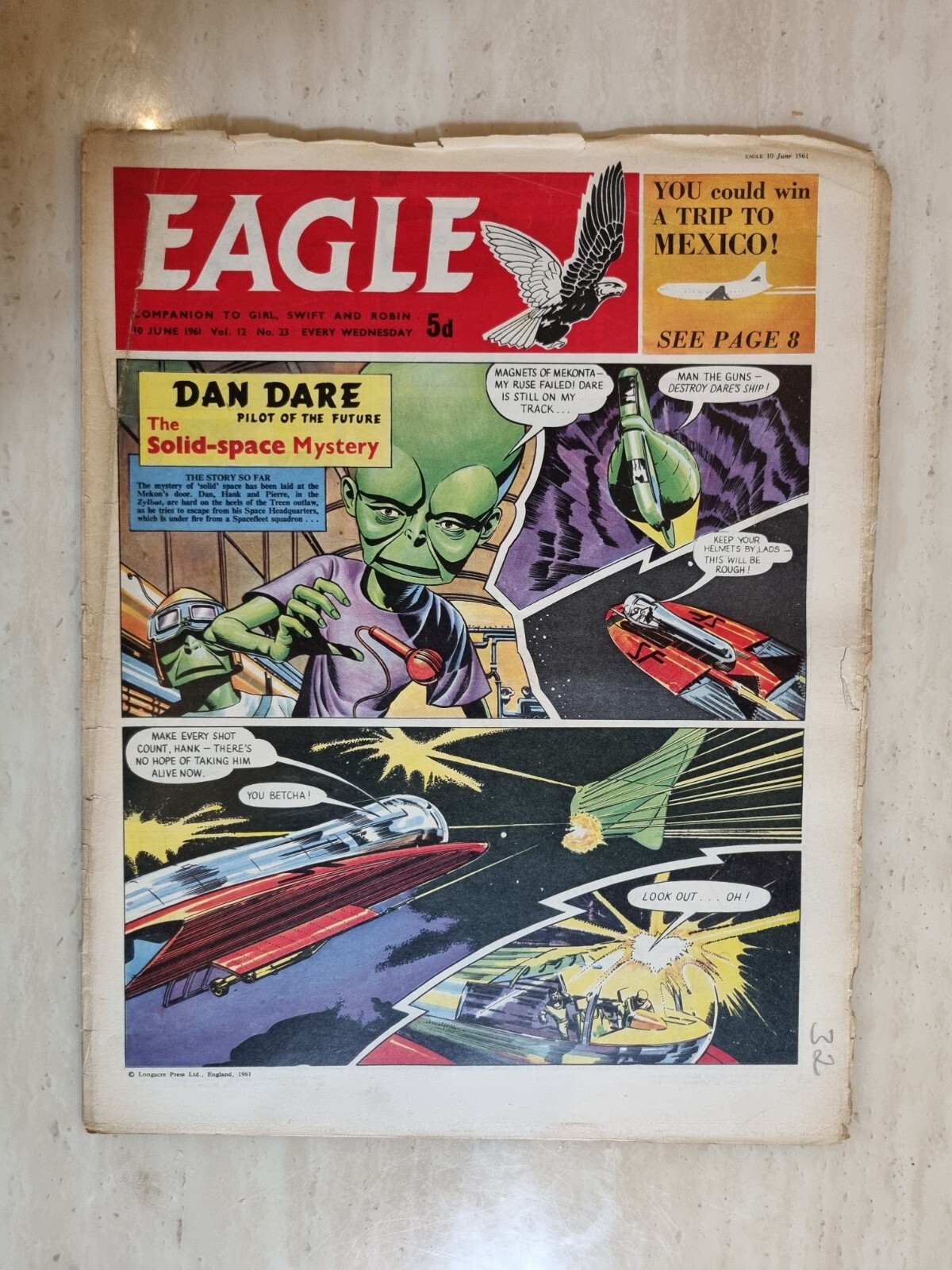Eagle Comic Vol 12 No 23 Douglas DC-3 Dakota, - 10th June 1961