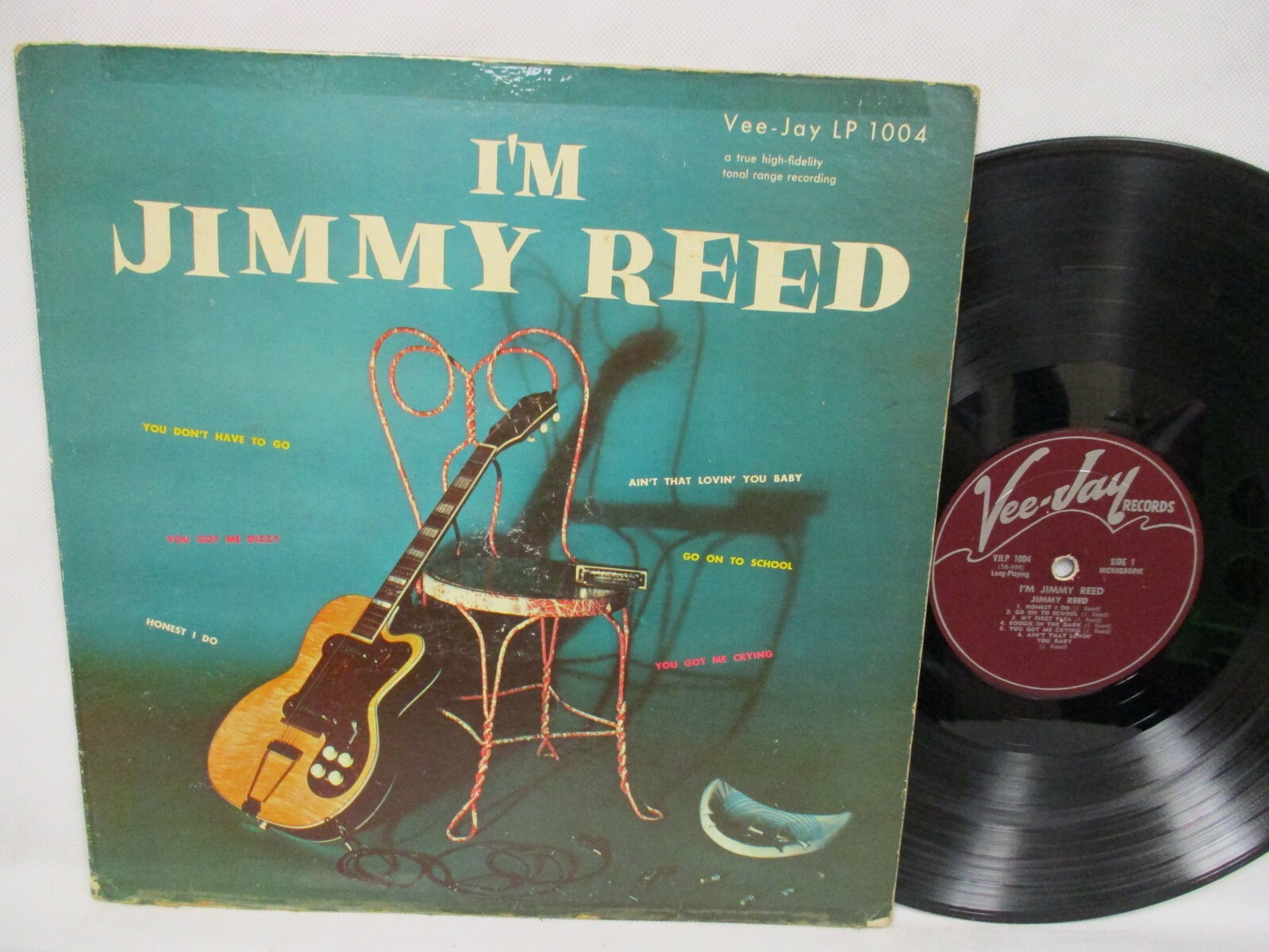 I'm Jimmy Reed 1958 Record Harmonica Blues Dunleith MS Vee Jay 1004 Delta Blues