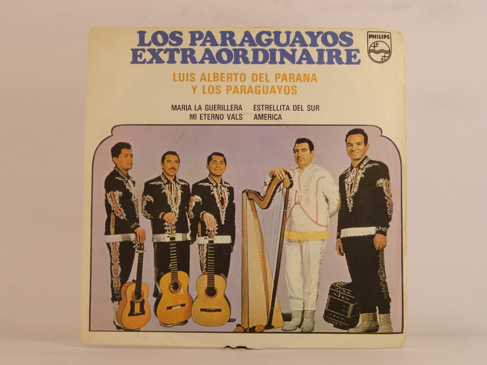 LOS PARAGUAYOS EXTRAORDINAIRE MARIA LA GUERILLERA (104) 2 Track 7" Single plus P