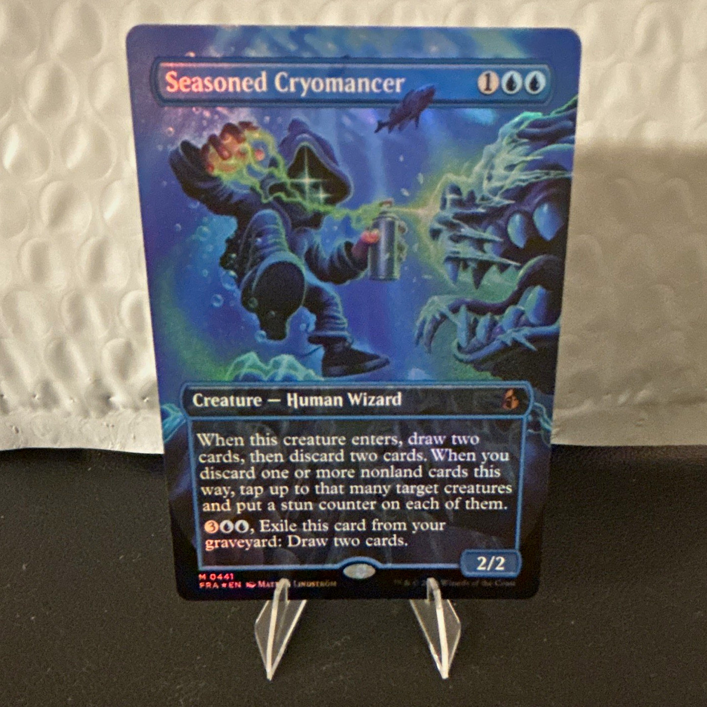MTG Seasoned Cryomancer #0441 Reality Fracture Foil Textless Mythic Rare NM