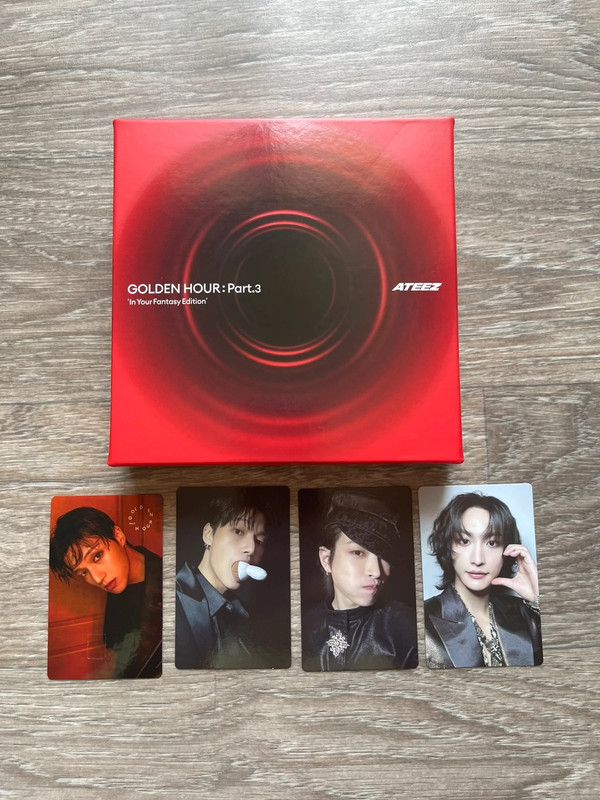 Ateez CD Album Golden Hour Part 3 In Your Fantasy Hello82 Edition + Wooyoung Seonghwa Hongjoong