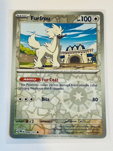 Pokemon TCG Prismatic Evolution Furfrou 088/131 Reverse Holo