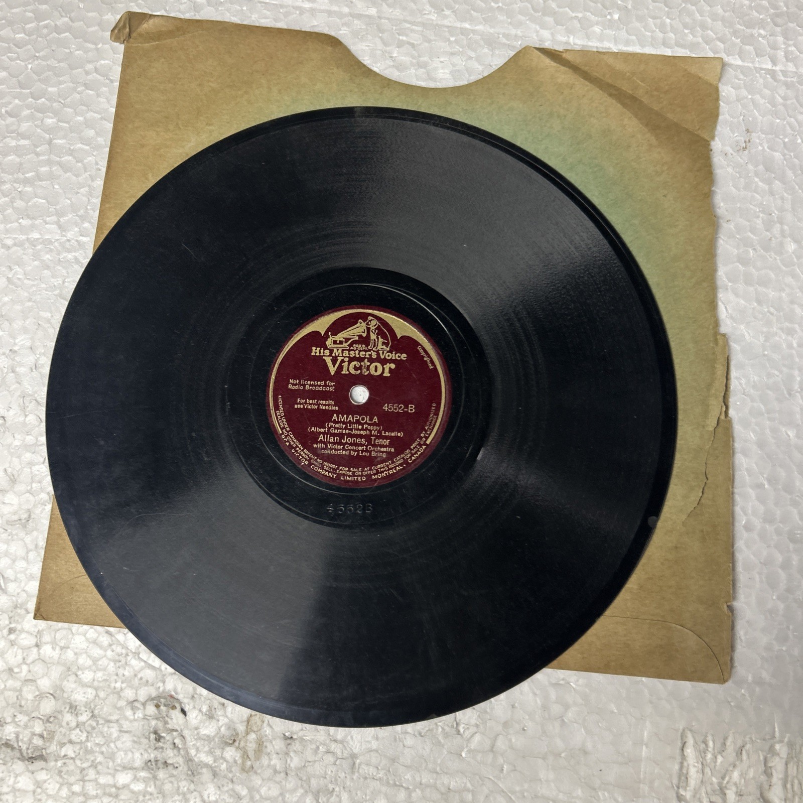 Alan Jones Intermezzo/Emapola Rca Victor 78 Allan