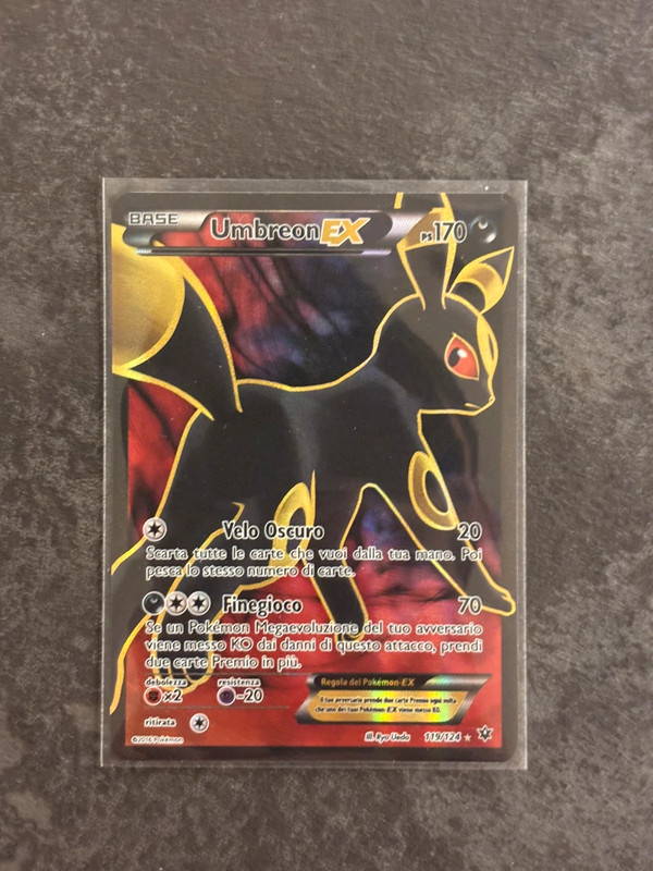 Pokemon Carta Umbreon EX Full Art Ita Fates Collide 119/124 Nm No Psa 10 Charizard