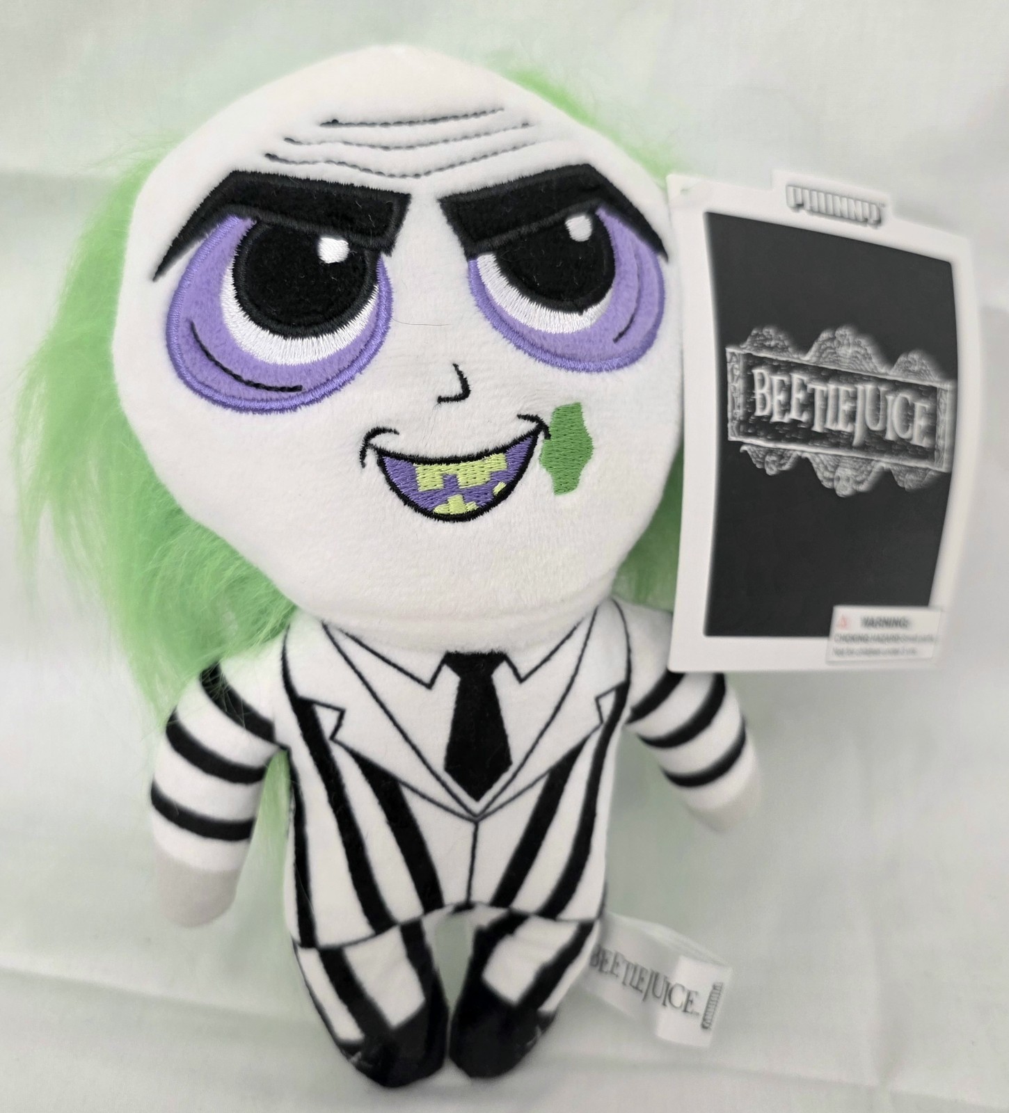 Beetlejuice 8" Plush NWT Stuffed Toy in Striped Tuxedo by Kidrobot
