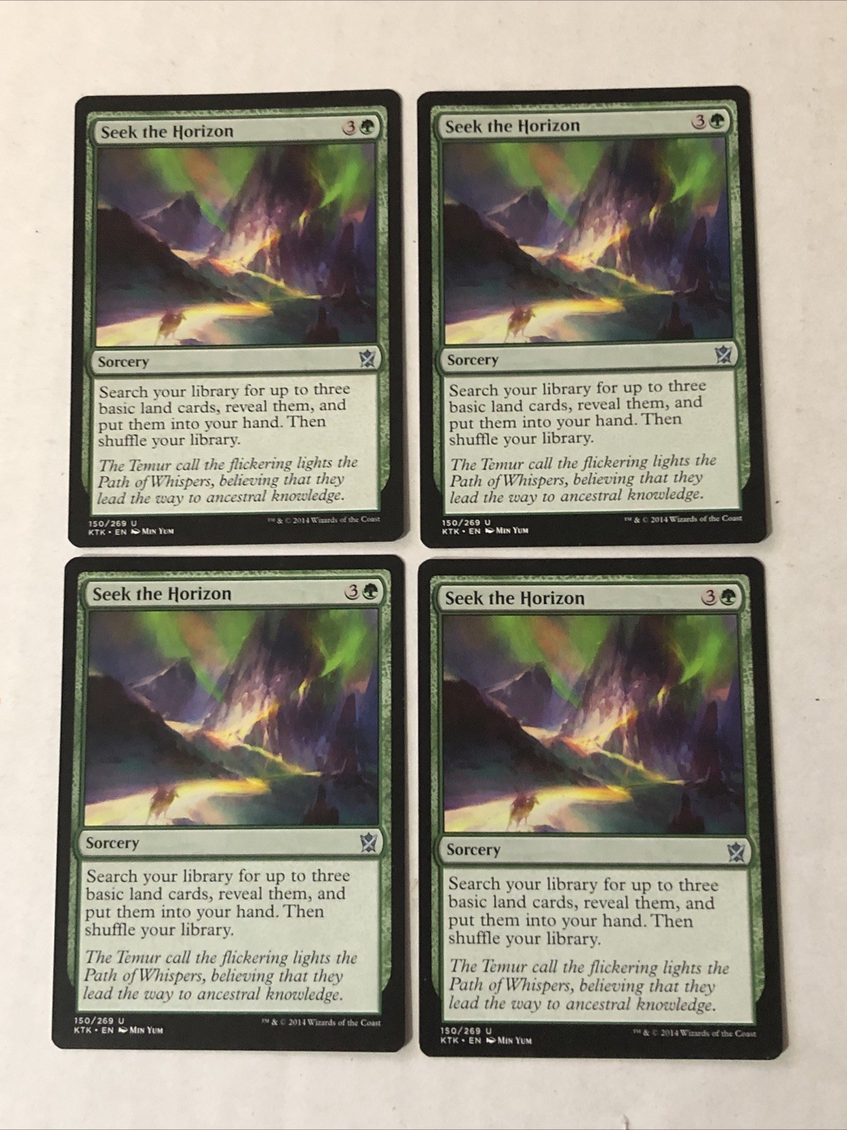 Seek The Horizon X4 Khans Of Tarkir Ex/NM Condition See Front/back Pics