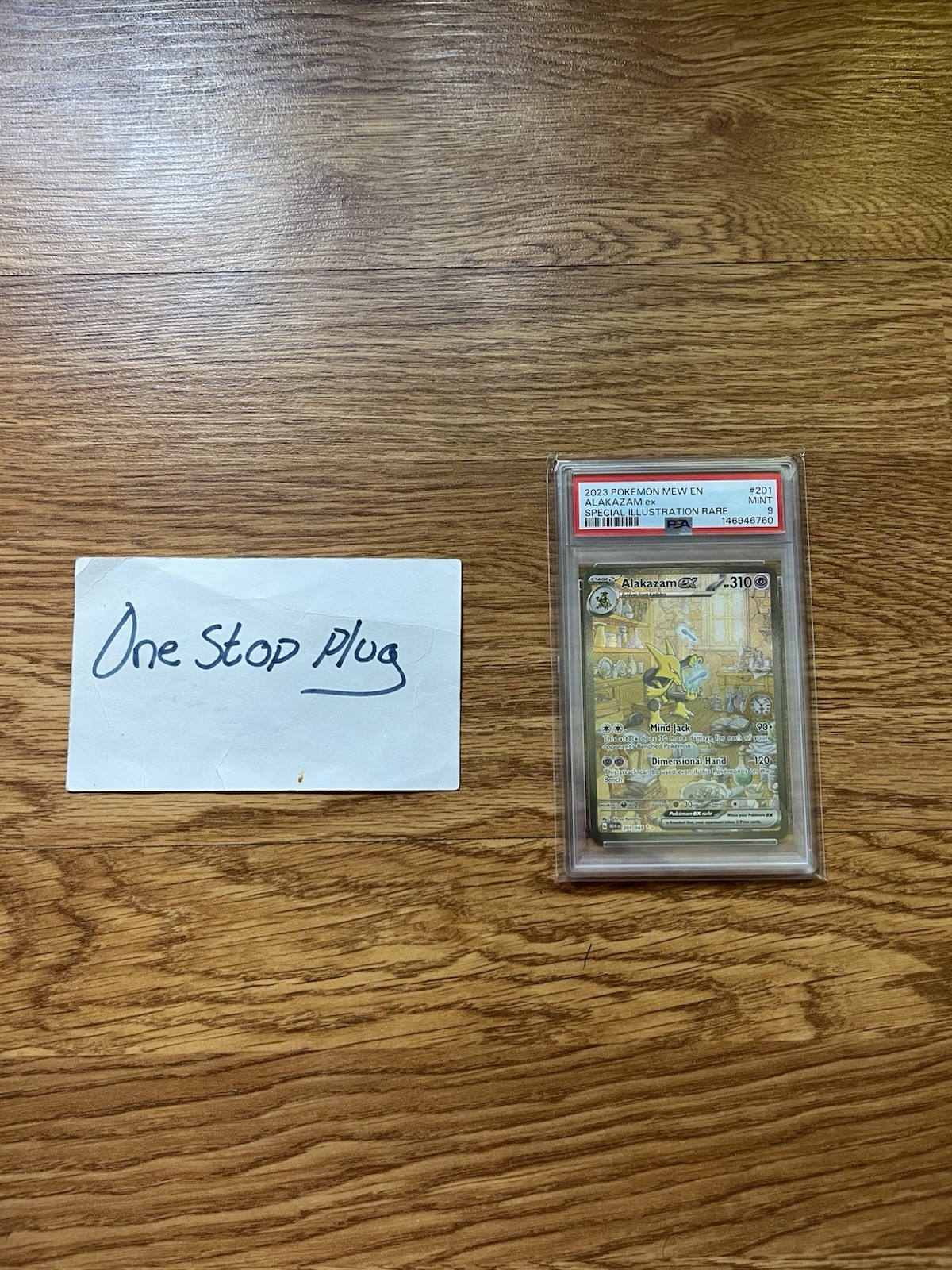 2023 POKEMON MEW EN-151 ILLUSTRAZIONE SPECIALE RARA #201 ALAKAZAM EX PSA 9