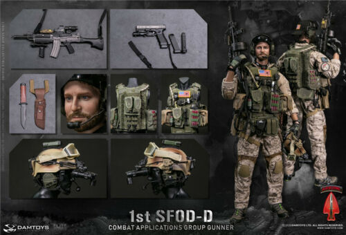 DAMTOYS 78074 1° SFOD-D Combat Applications Group GUNNER 1/6 Figure Giocattolo In magazzino
