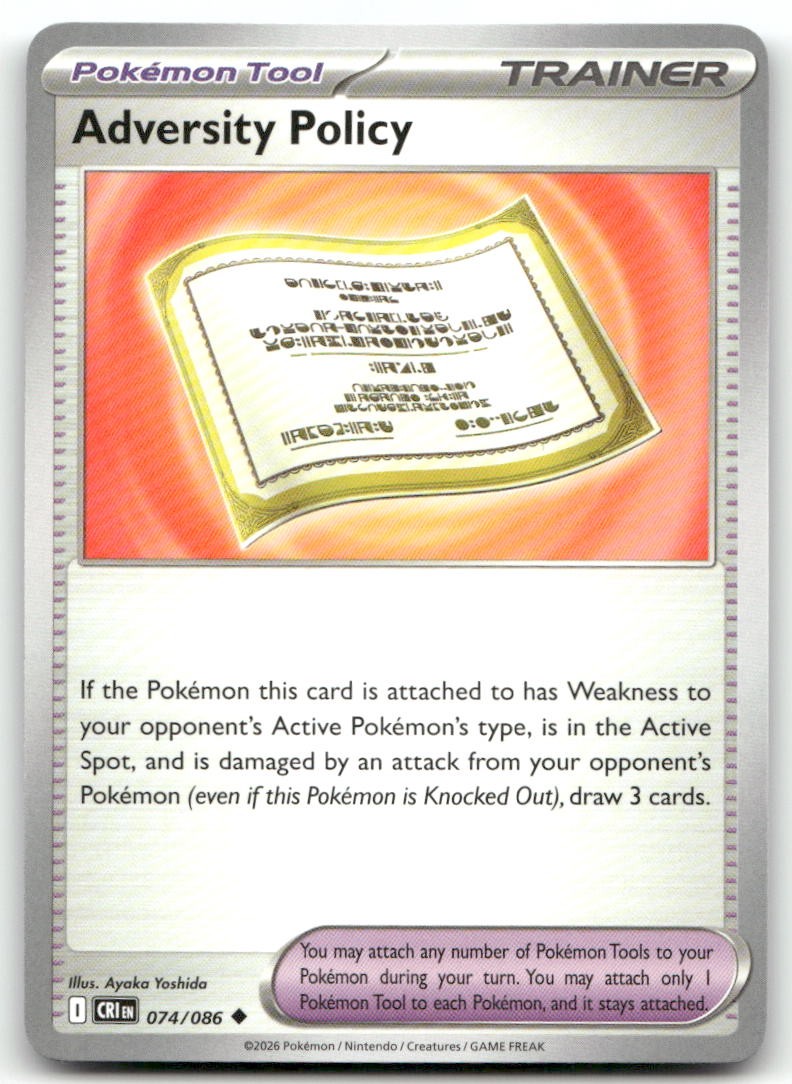 Politica delle Avversità 074/086 Pokemon Non Comune Caos Rising Near Mint