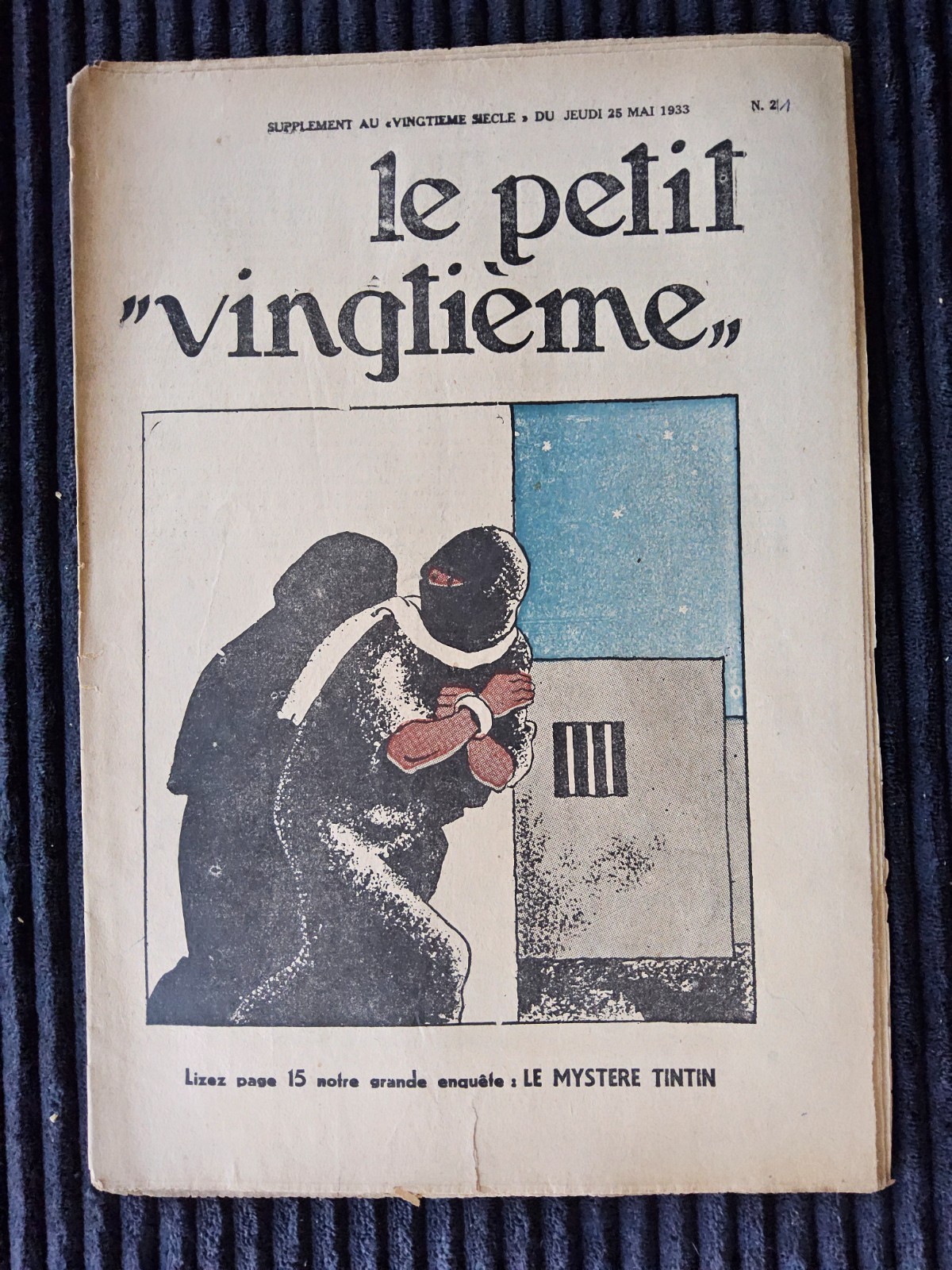 Tintin - Petit Vingtième - Numéro 21  de 1933