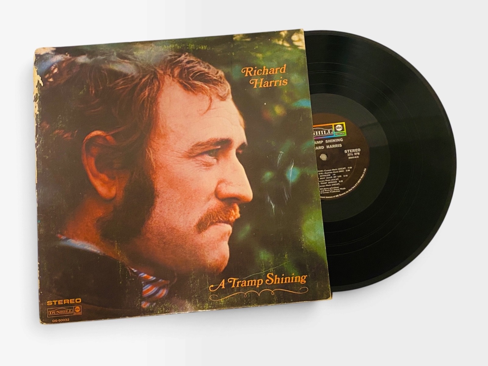 Richard Harris A Tramp Shining 1968 Vinyl LP Dunhill DS-50032 MacArthur Park Jim
