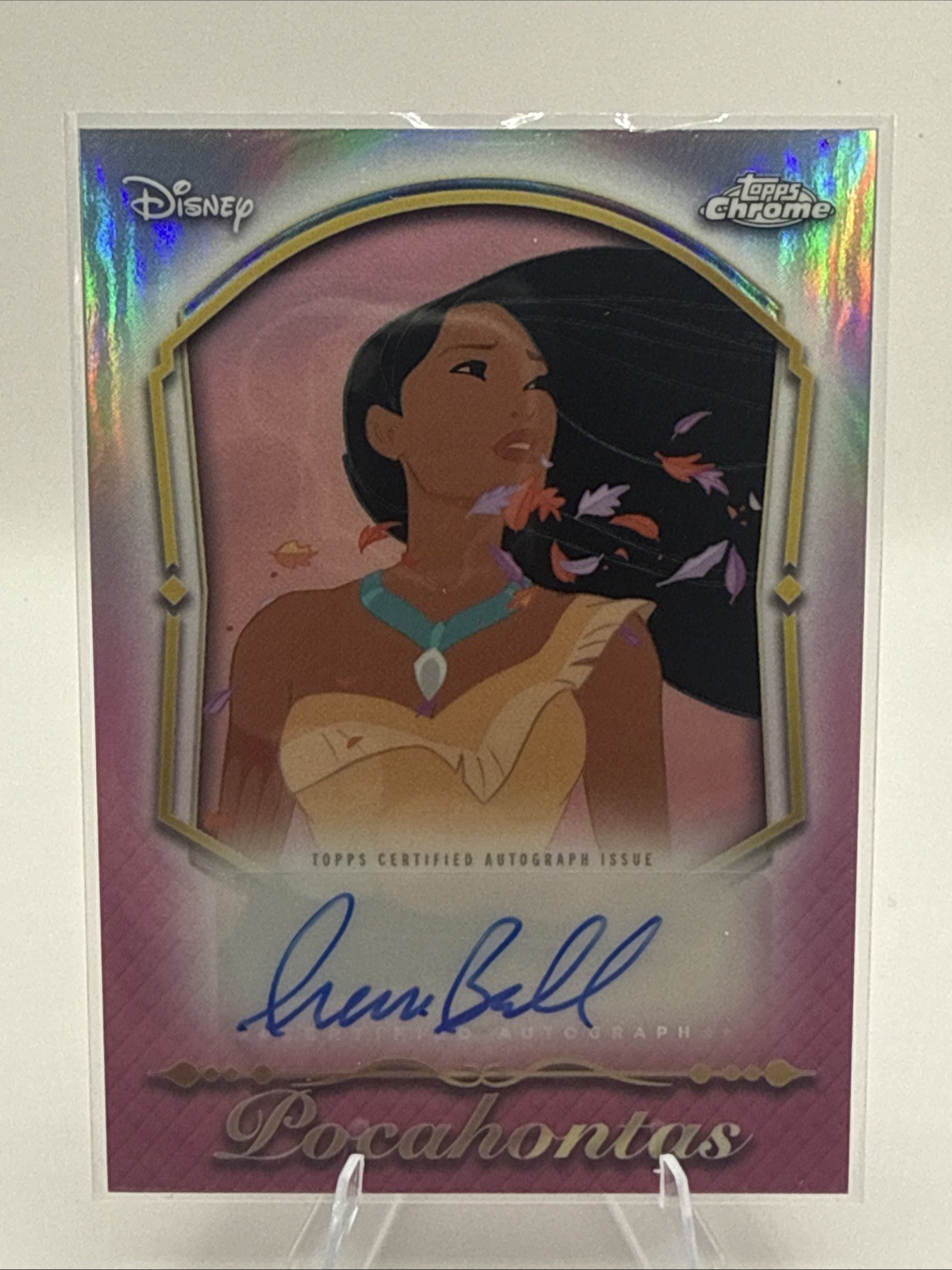 2026 Topps Chrome Disney Pocahontas Princess Auto Irene Bedard PA-IB