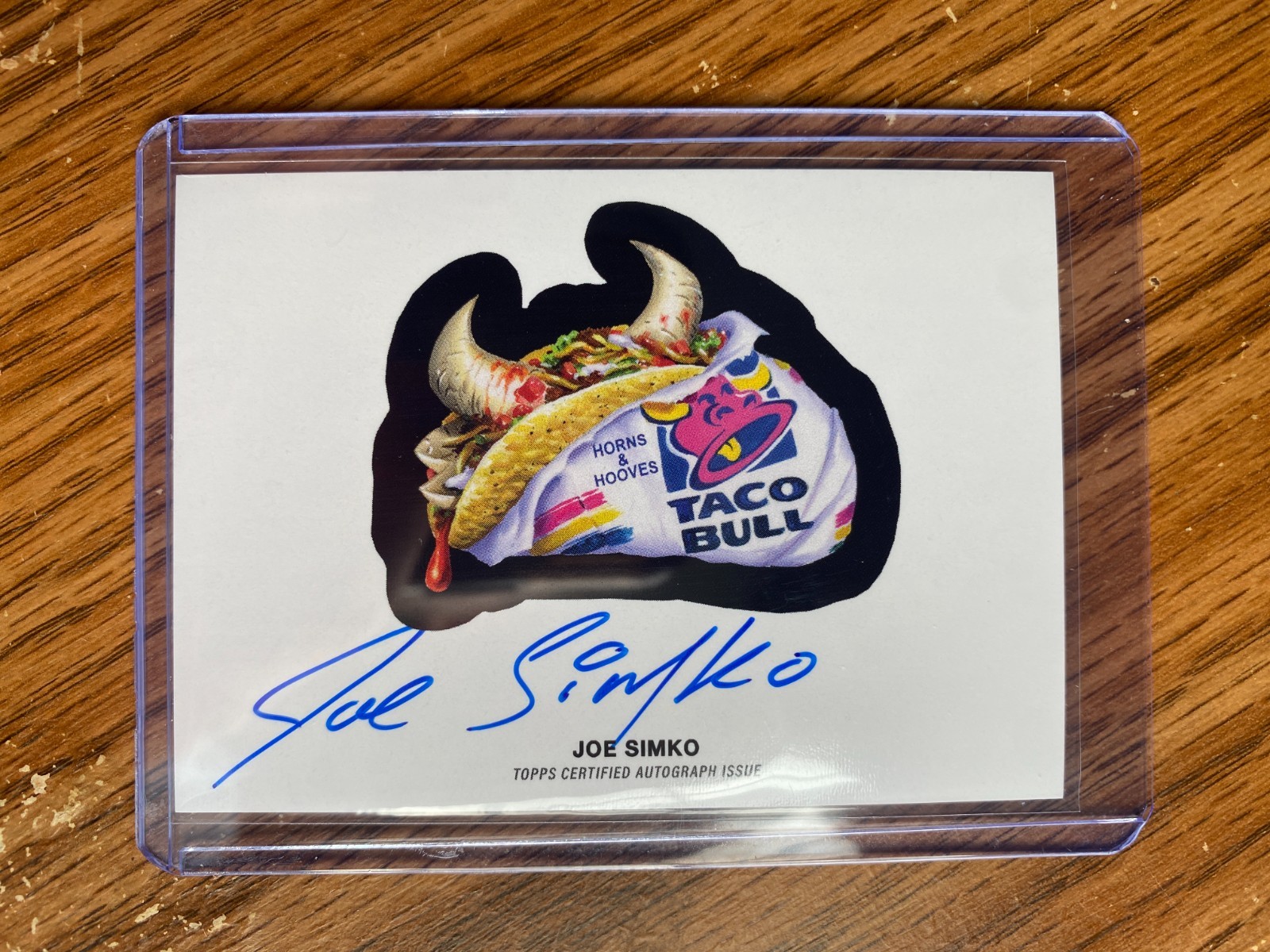 2026 Topps Wacky Packages Joe Simko Auto #31 Taco Bull