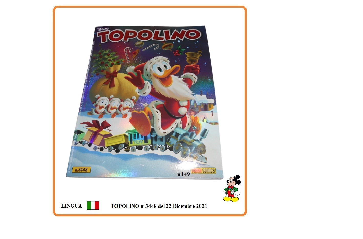 TOPOLINO n°3448  BUON NATALE 2021 / Copertina  Brillante