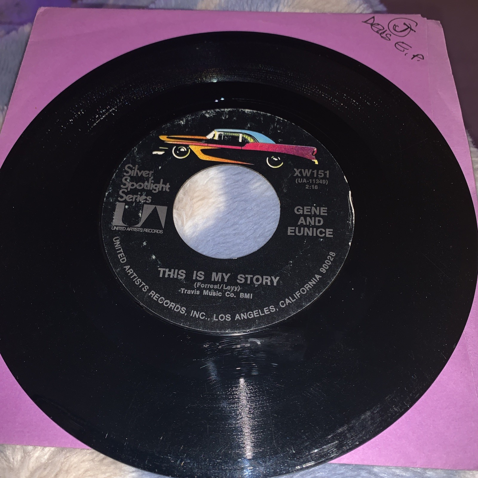 Gene And Eunice Vinyl Single-This Is My Story/Ko Ko Mo (I Love You So), US 