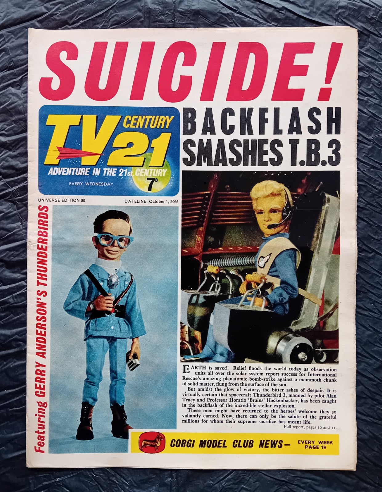 TV Century 21 comic #89 (01/10/1966). Flat/clean/complete. FINE