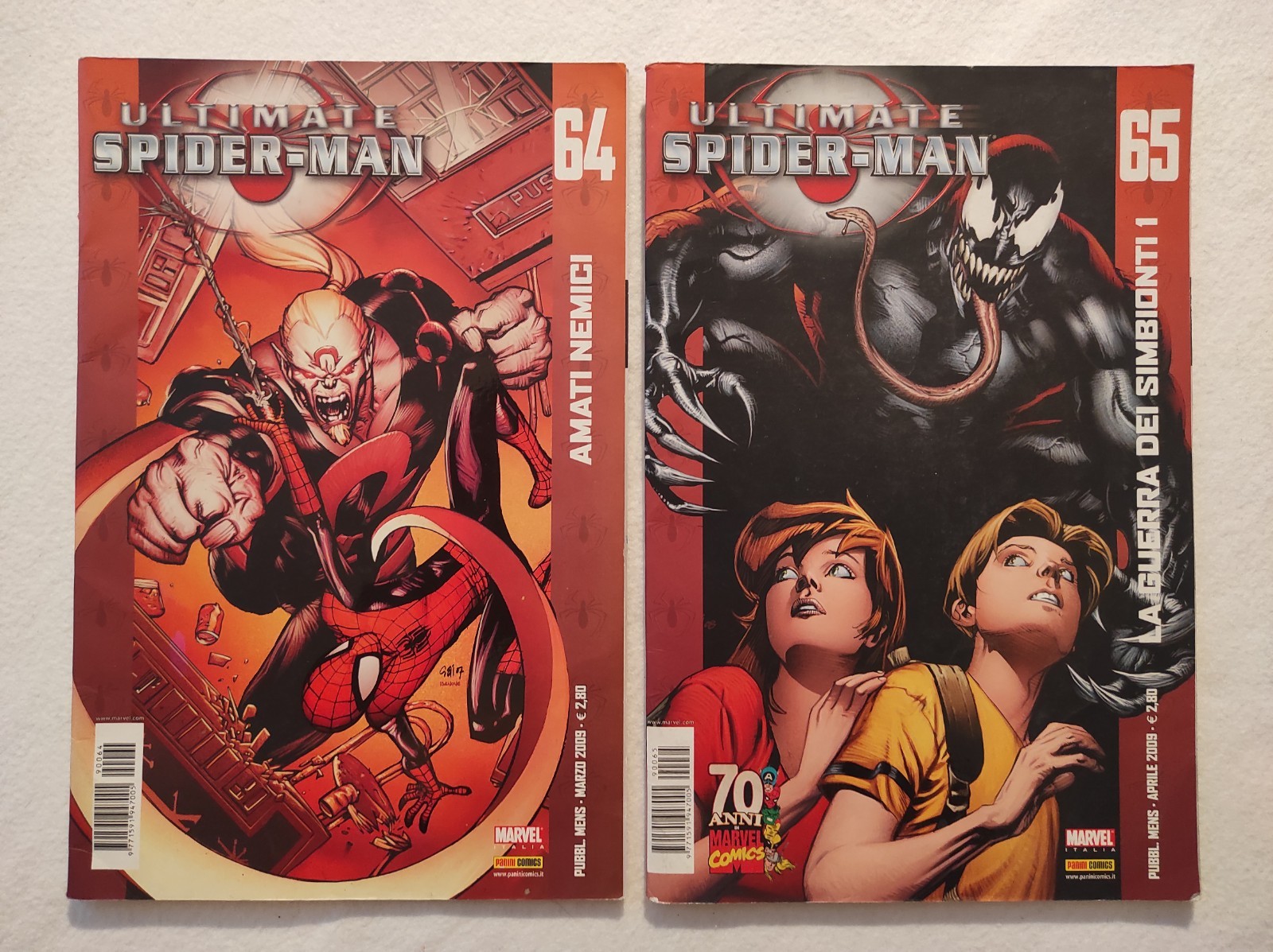 ULTIMATE SPIDER-MAN SPIDERMAN N. 64 e 65 - PANINI COMICS - PIU' CHE OTTIMI