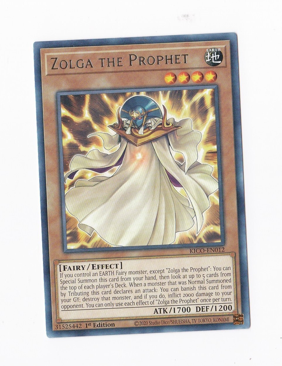 Konami YuGiOh 2020! 1ª Edizione - Zolga Il Profeta KICO-EN012