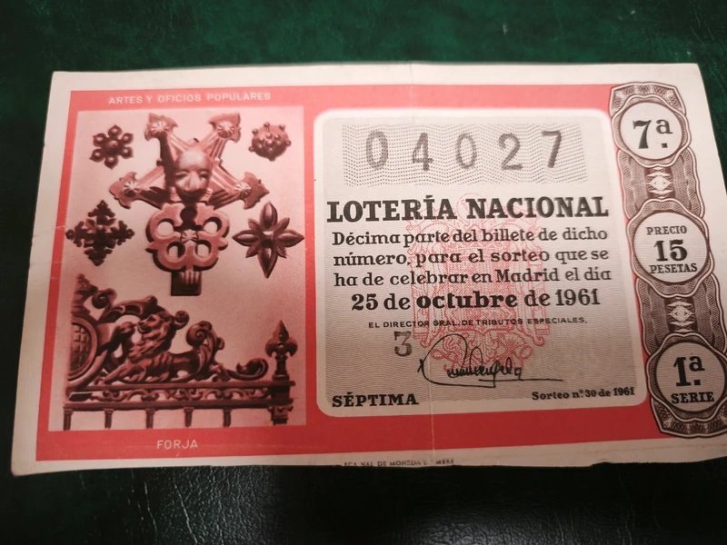 Lotería nacional. Año 1961
