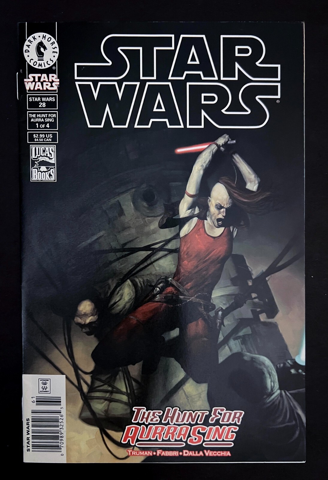 STAR WARS #28 Rare NEWSSTAND UPC The Hunt For Aurra Sing Part #1 Dark Horse 2001