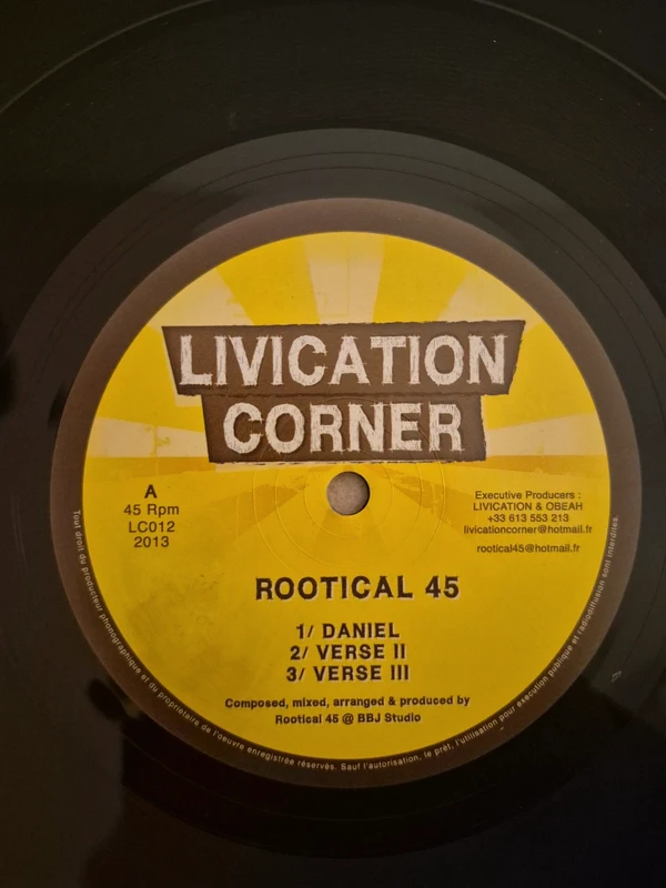 Rootical 45 – Daniel / Tribal War – Livication Corner LC012 – Dub 12" 2013