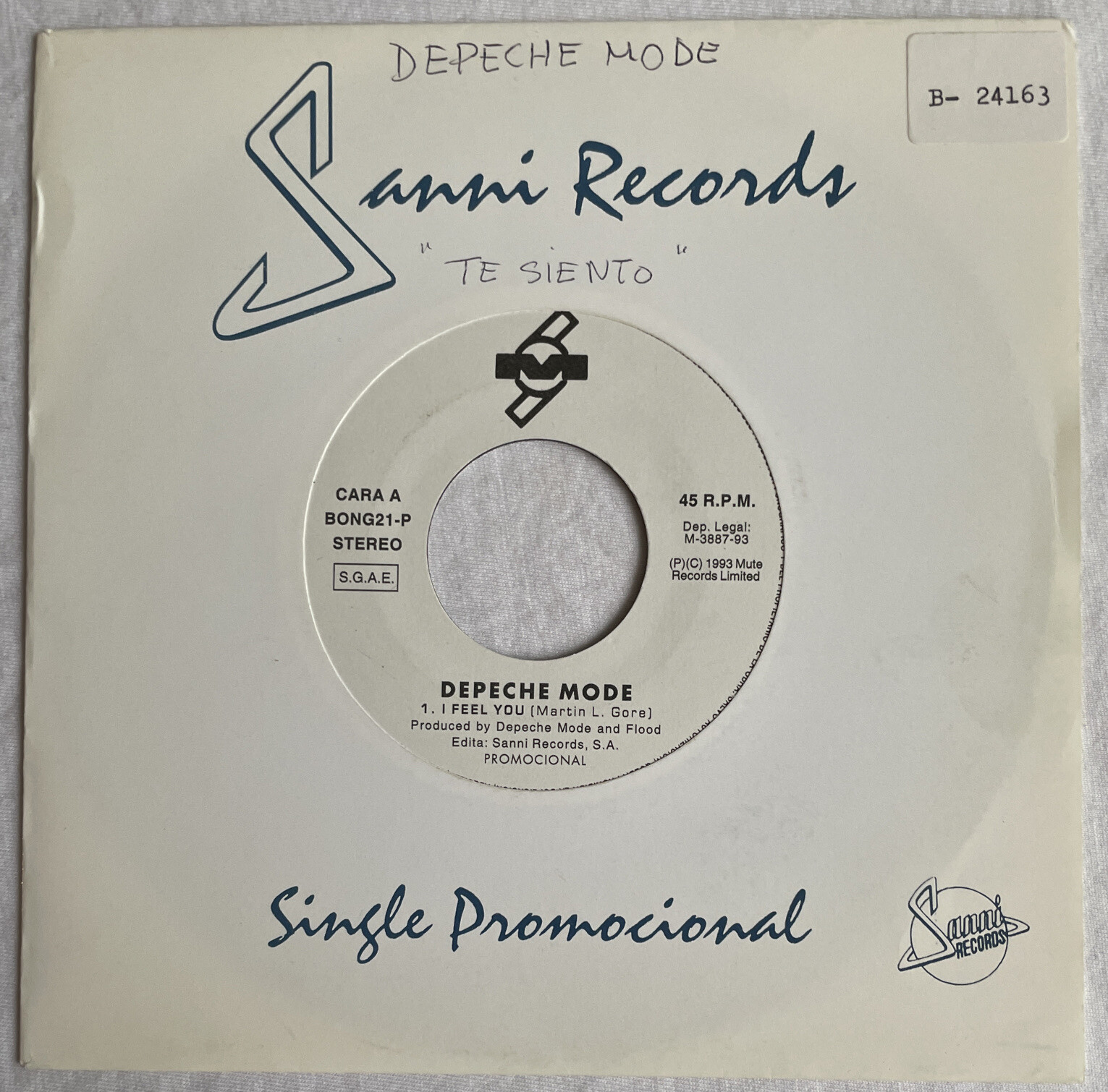 DEPECHE MODE -I Feel You- Rare Spanish 1 Sided Promo 7” (Vinyl Record)
