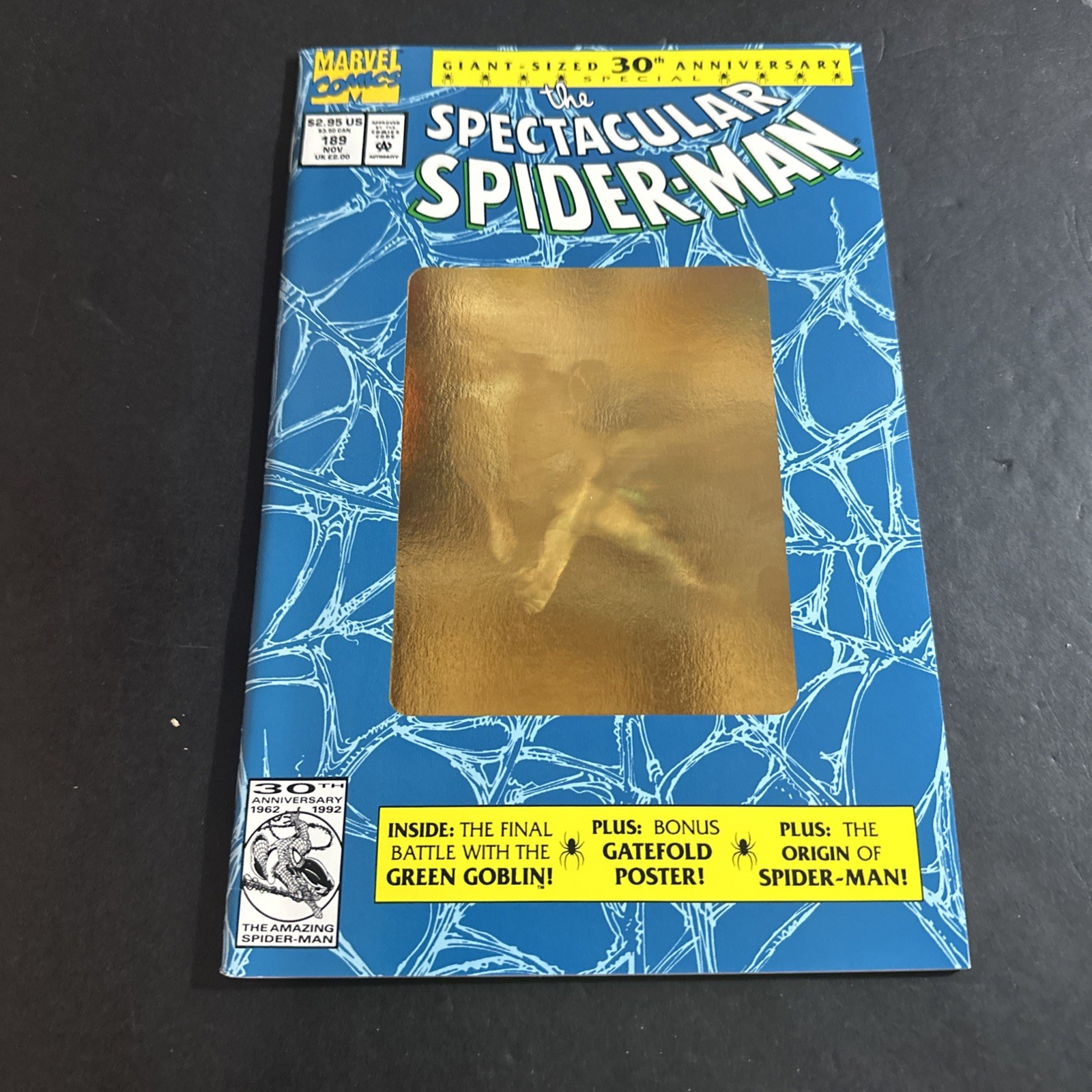 The Spectacular Spider-Man #189 ~ Copertina Holo 30th Anniversary (1992) MM22b 8.5
