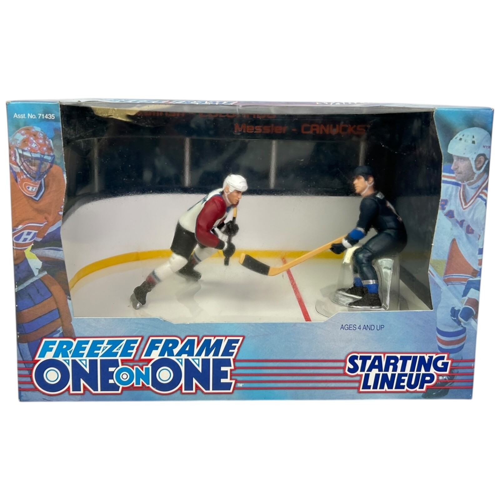 Figurina Starting Lineup Freeze Frame One On One Messier & Ozolinsh 1998 Hasbro