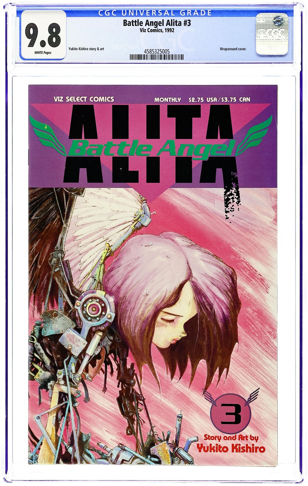 Angelo da battaglia Alita parte 1 #3 CGC 9.8 1992 4585325005