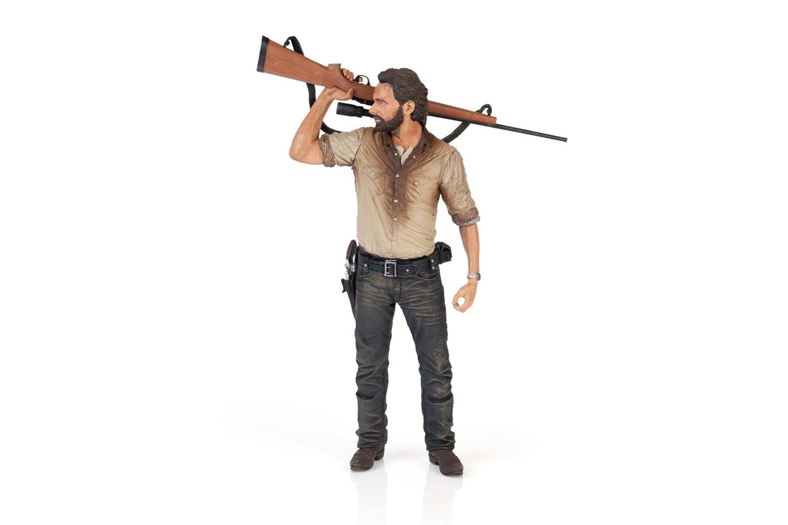 The Walking Dead Rick Grimes Deluxe Mobili Figura Misure 25.4cm Alto