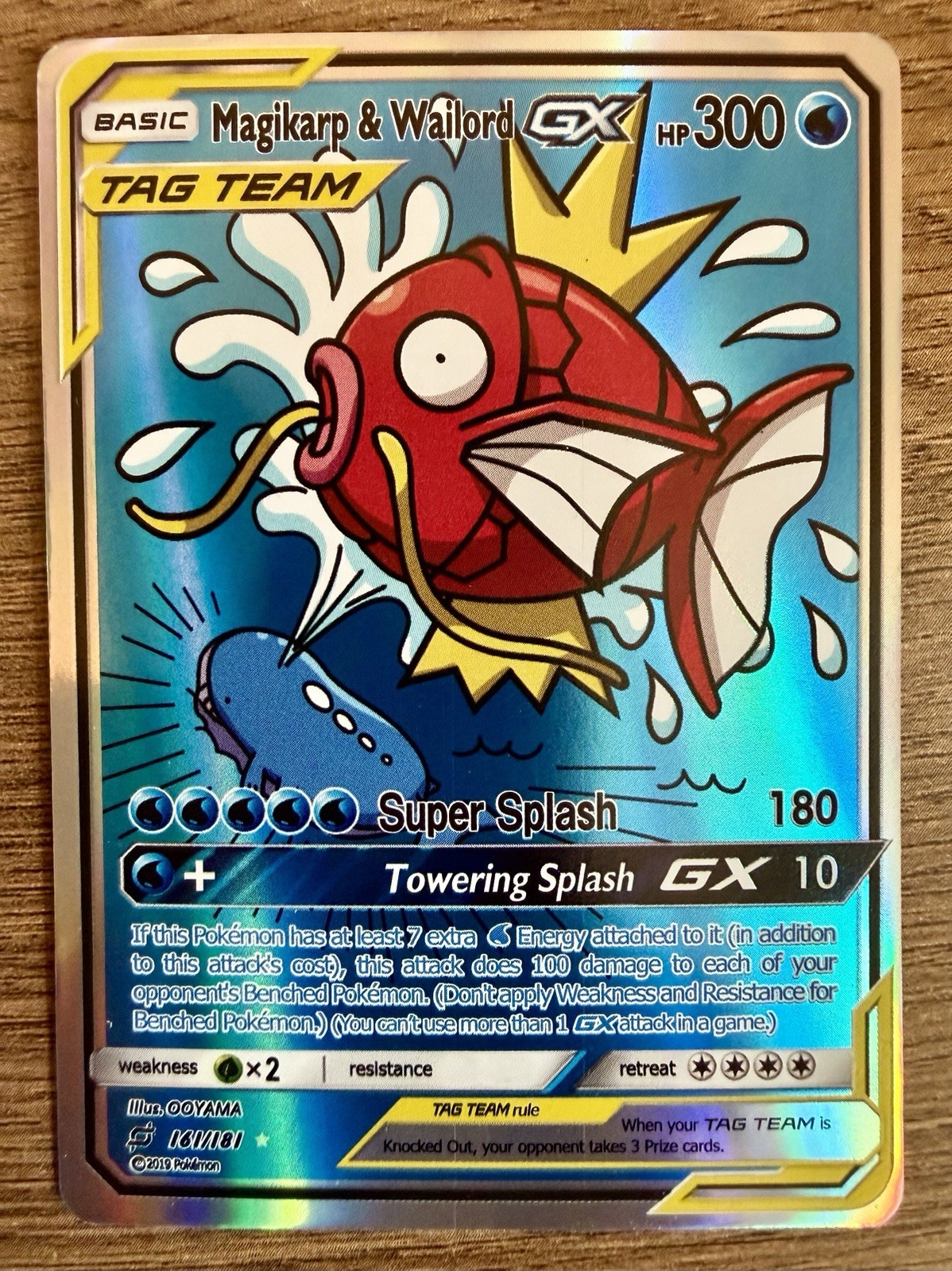 Magikarp & Wailord GX SM-Team Up 161/181 Holo Custom Handmade Fan Art Card
