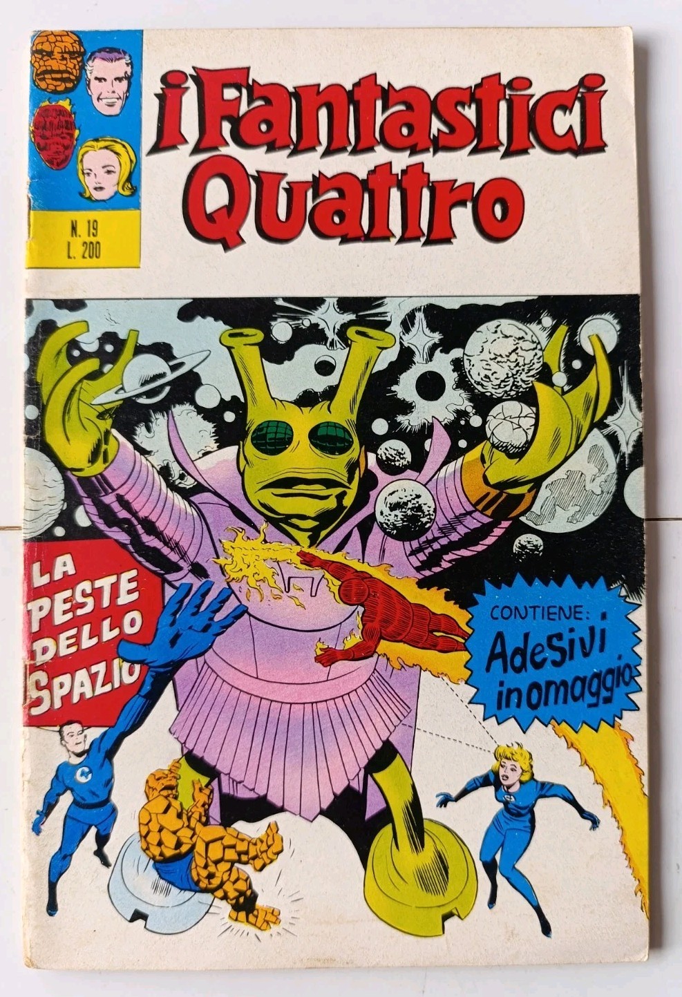 I FANTASTICI QUATTRO 4 corno N.19 LA PESTE DELLO SPAZIO capitan marvel 1971