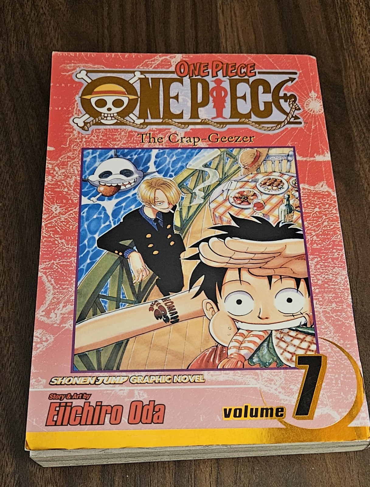One Piece Volume 7 Copertina Lamina Oro Seconda Stampa Manga Inglese