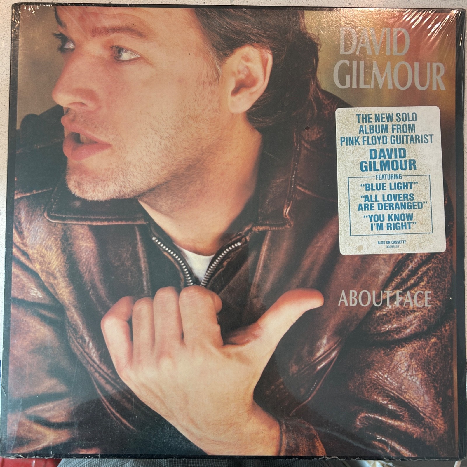 David Gilmour - About Face LP - Columbia [FC 39296] 1984 w/ Hype Sticker SEALED