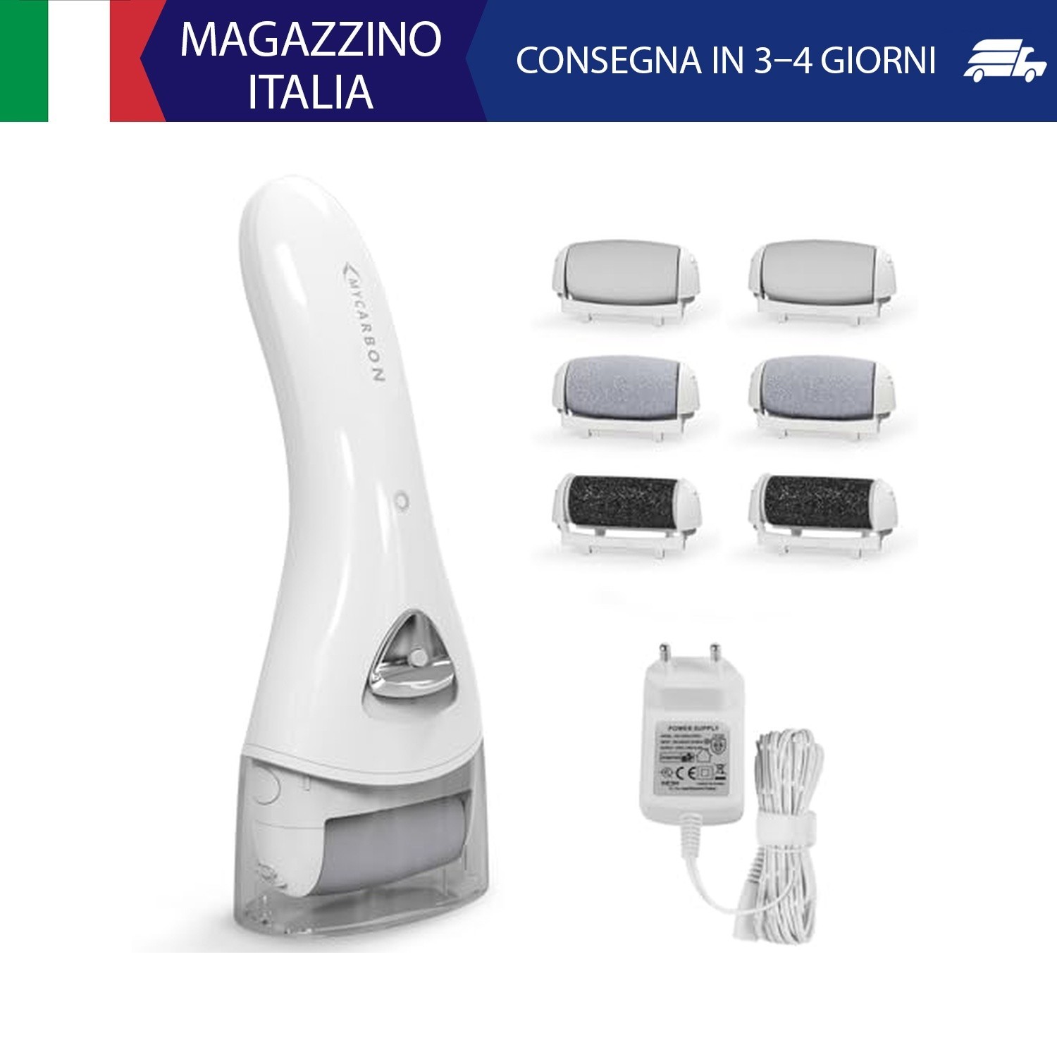 MYCARBON Pedicure Elettrico Professionale Cura Piedi Ricaricabile Attrezzi Levig