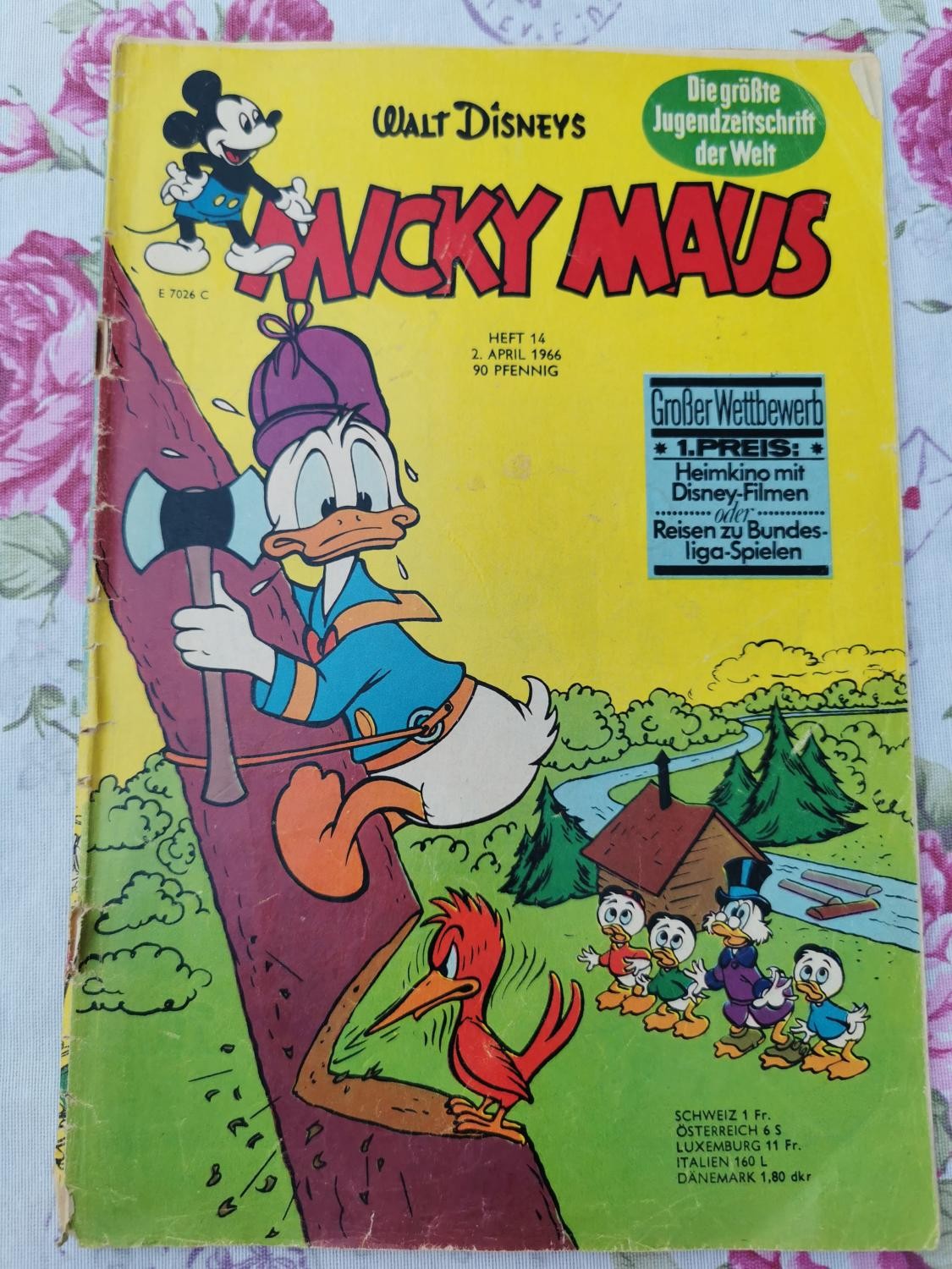 Libretto Topolino 14 del 02.04.1966 Walt Disney FC Bayern Monaco scatole di sapone
