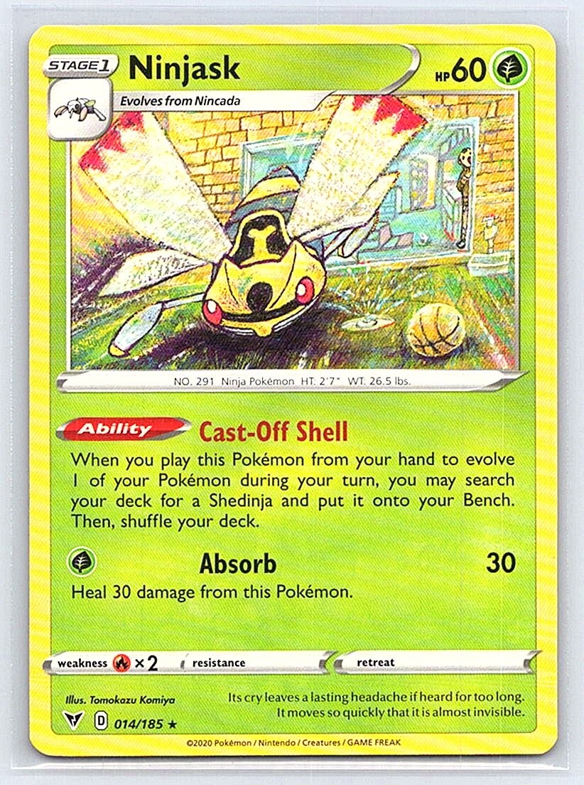 NINJASK 014/185 CARTA POKEMON TCG TENSIONE VIVIDA