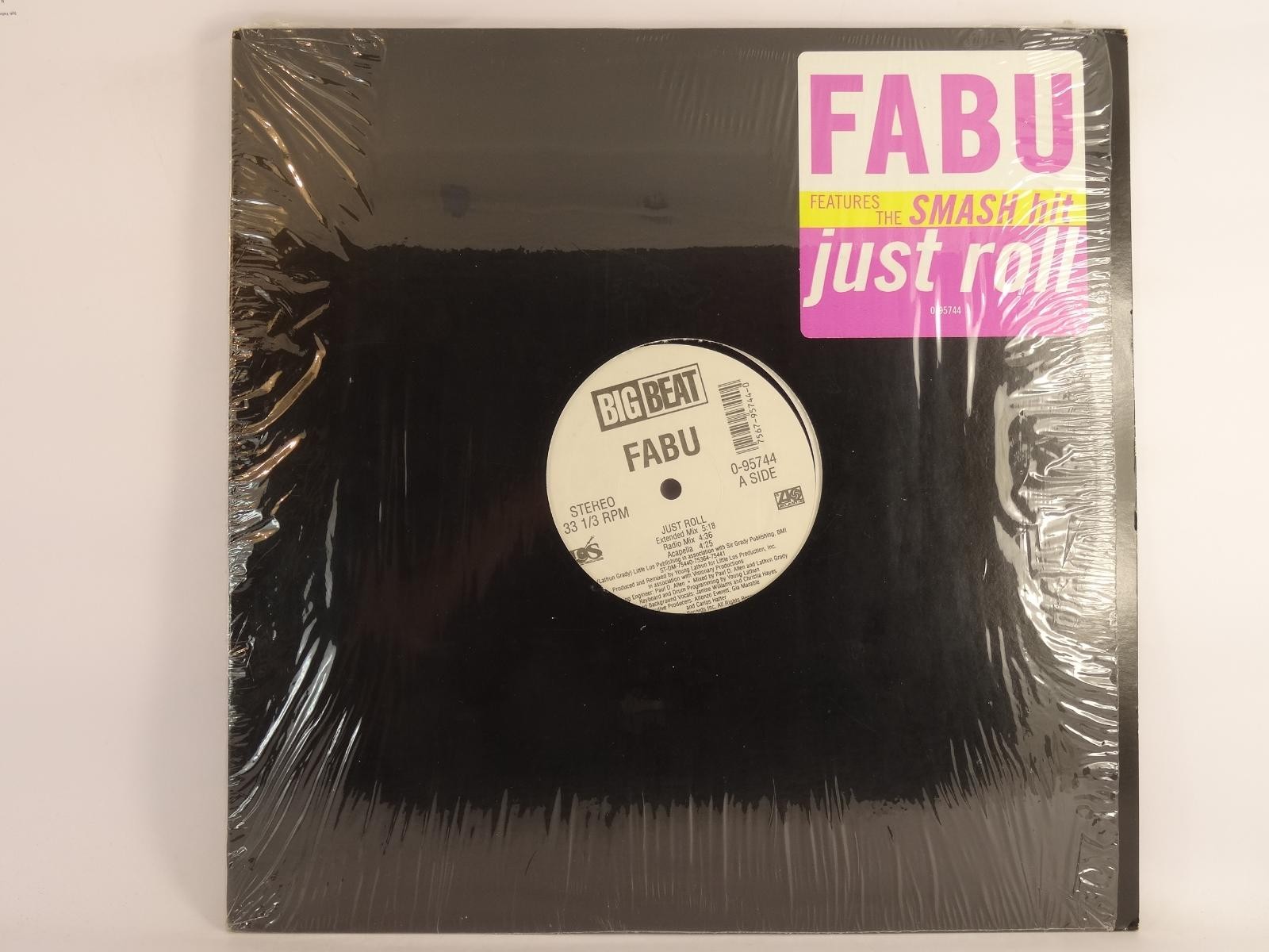 FABU JUST ROLL (141) 6 Track 12" Single plus Picture Sleeve ATLANTIC