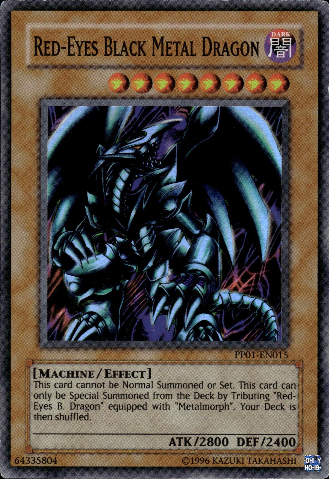 Red-Eyes Black Metal Dragon - Super Rare PP01-EN015 - MP - YuGiOh