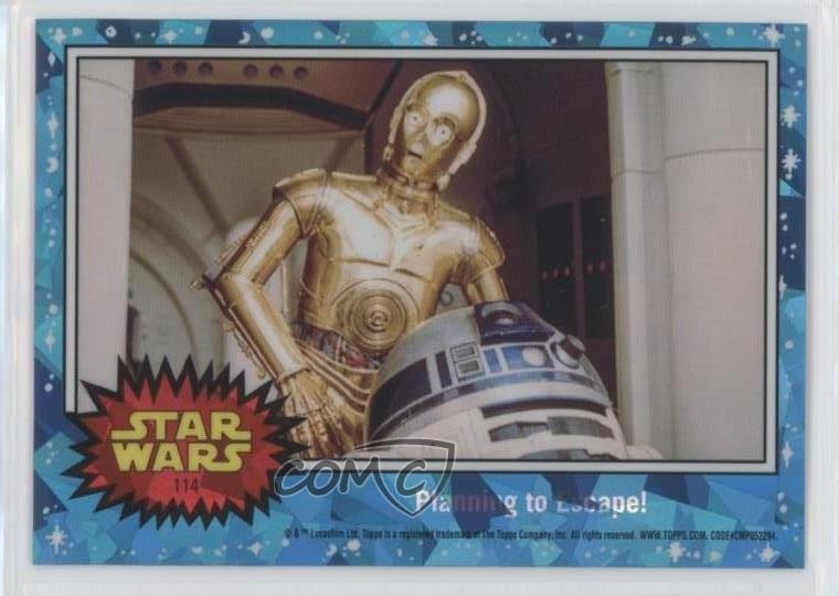 2022 Topps Chrome Sapphire Star Wars Pianifica di fuggire! #114 0m4q