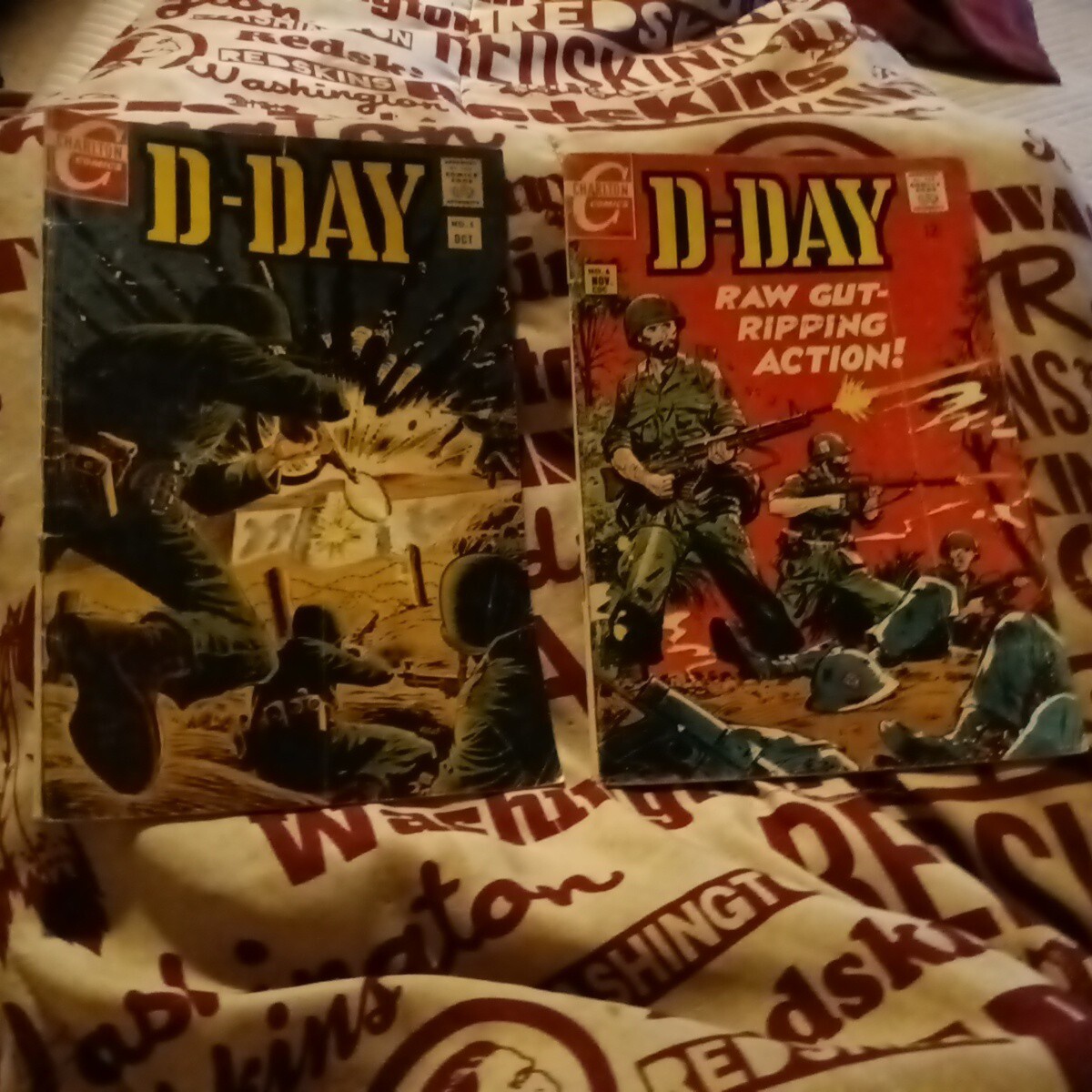 Lotto D-Day 5 e 6 Charlton Comics 1967 Silver Age War Run Set Collezione