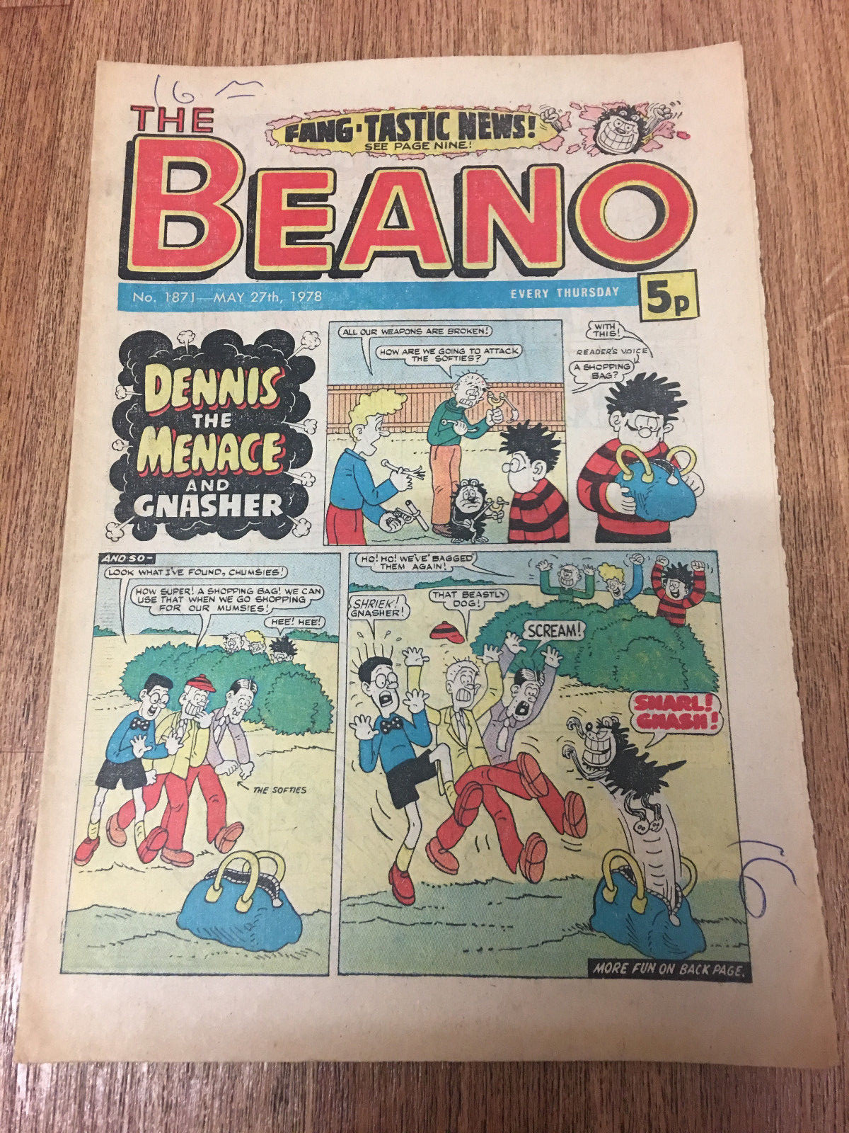 Beano Comic No 1871 May 27th 1978