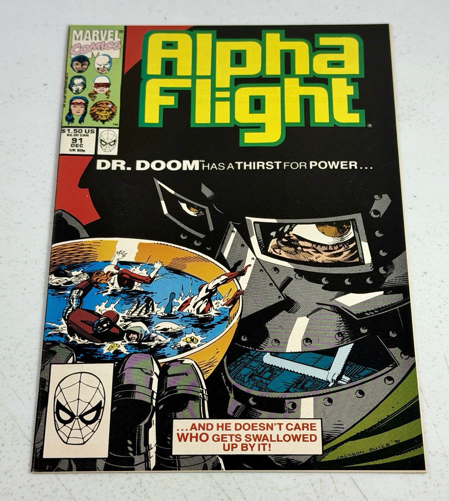 Alpha Flight #91 (Dec 1990 Marvel) Dr. Doom MCU