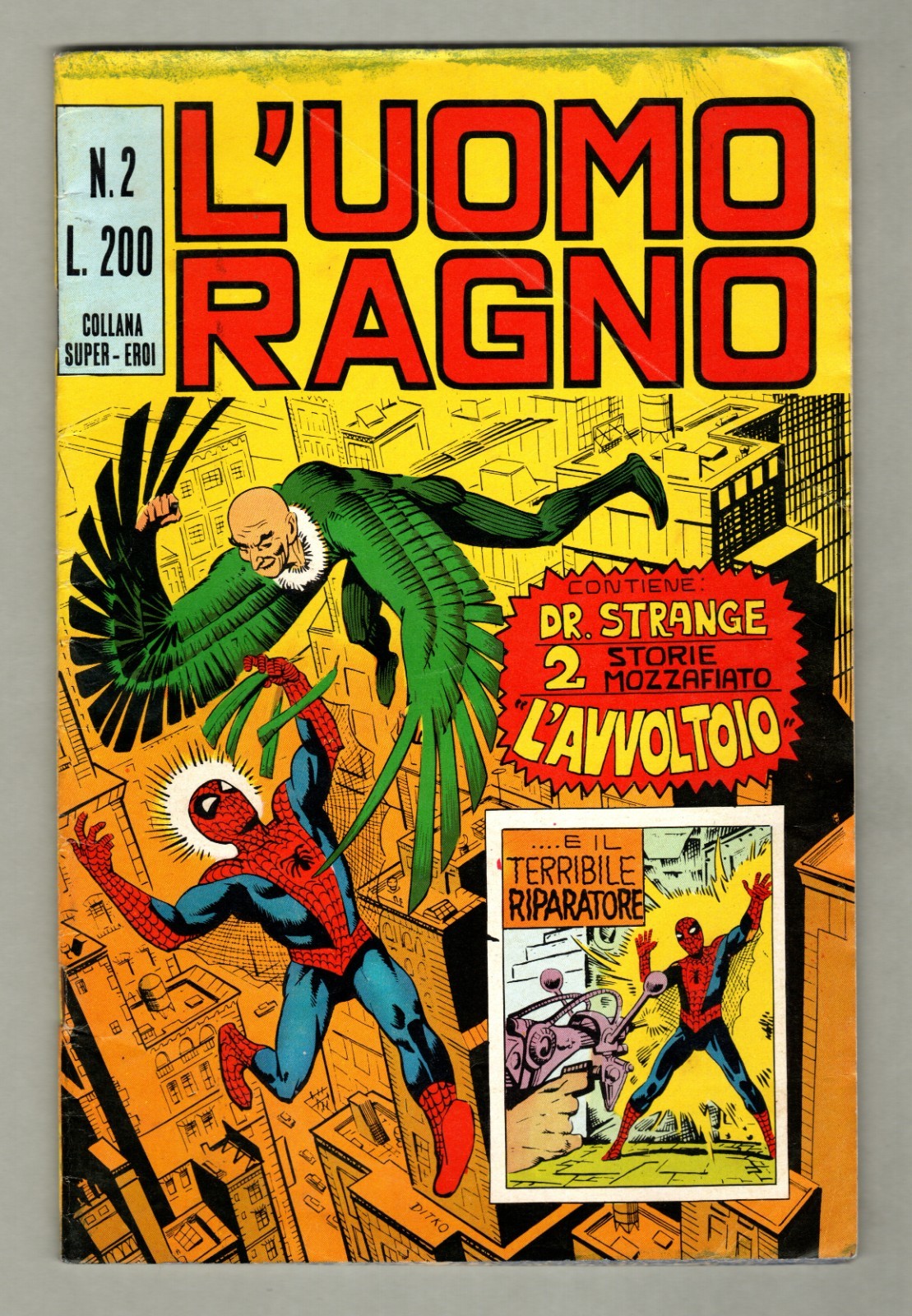 L'UOMO RAGNO N°2 EDITORIALE CORNO 1970