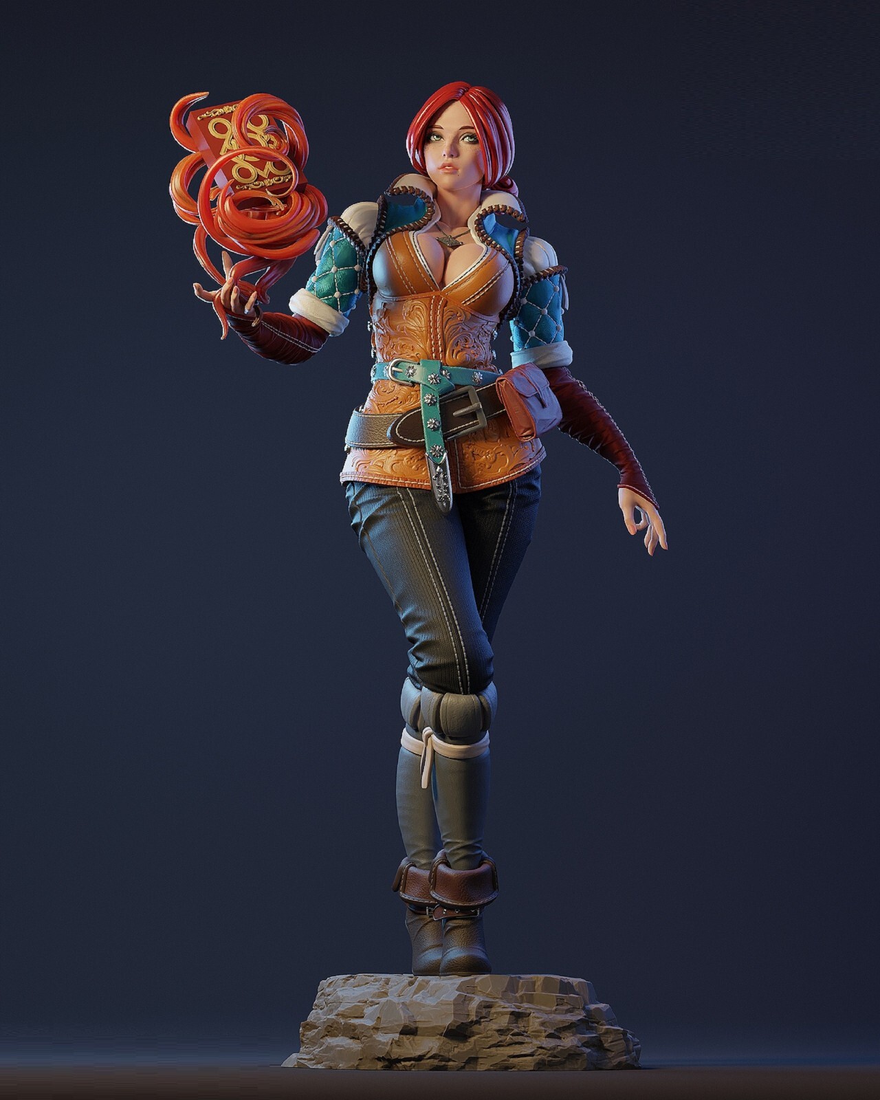 Triss Meregold SFW o NSFW_Fan Art/Scultura completamente dipinta (su ordinazione)