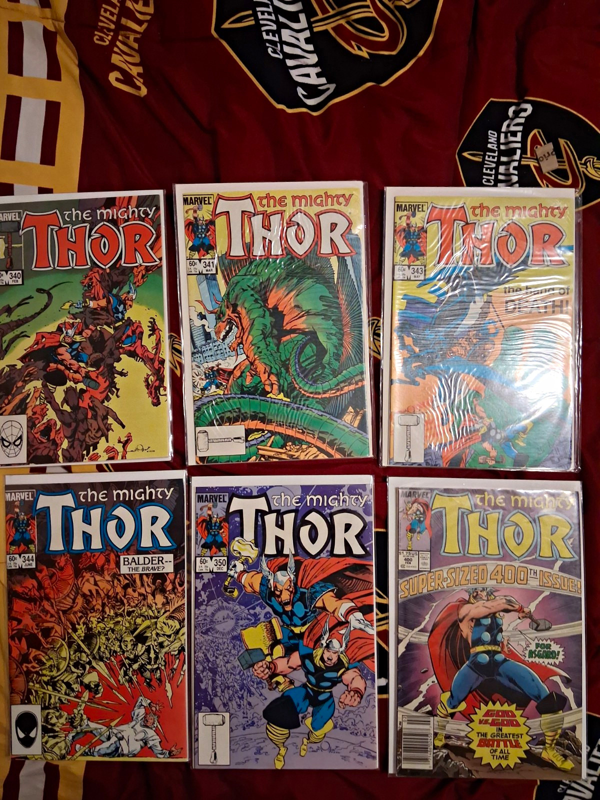 Lotto fumetti Marvel Comics The Mighty Thor #340 341 343 344 350 400 bronzo