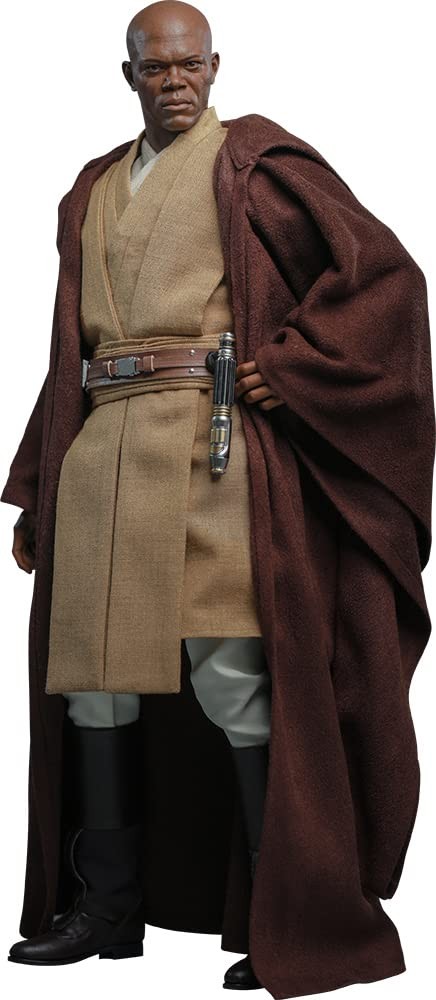 Film Masterpiece StarWars L'attacco dei cloni Modellino Mace Windu HotToys