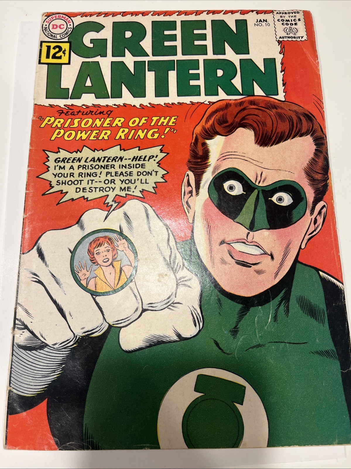 Lanterna Verde #10 DC Comics 1962 Origine del giuramento della lanterna! 🔥🔑 Grado fine/medio