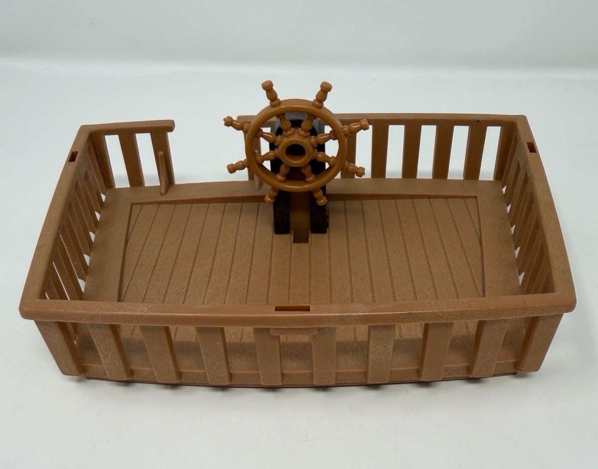 Vintage 1978 Playmobil Replacement Pirate Ship Deck & Wheel 3550