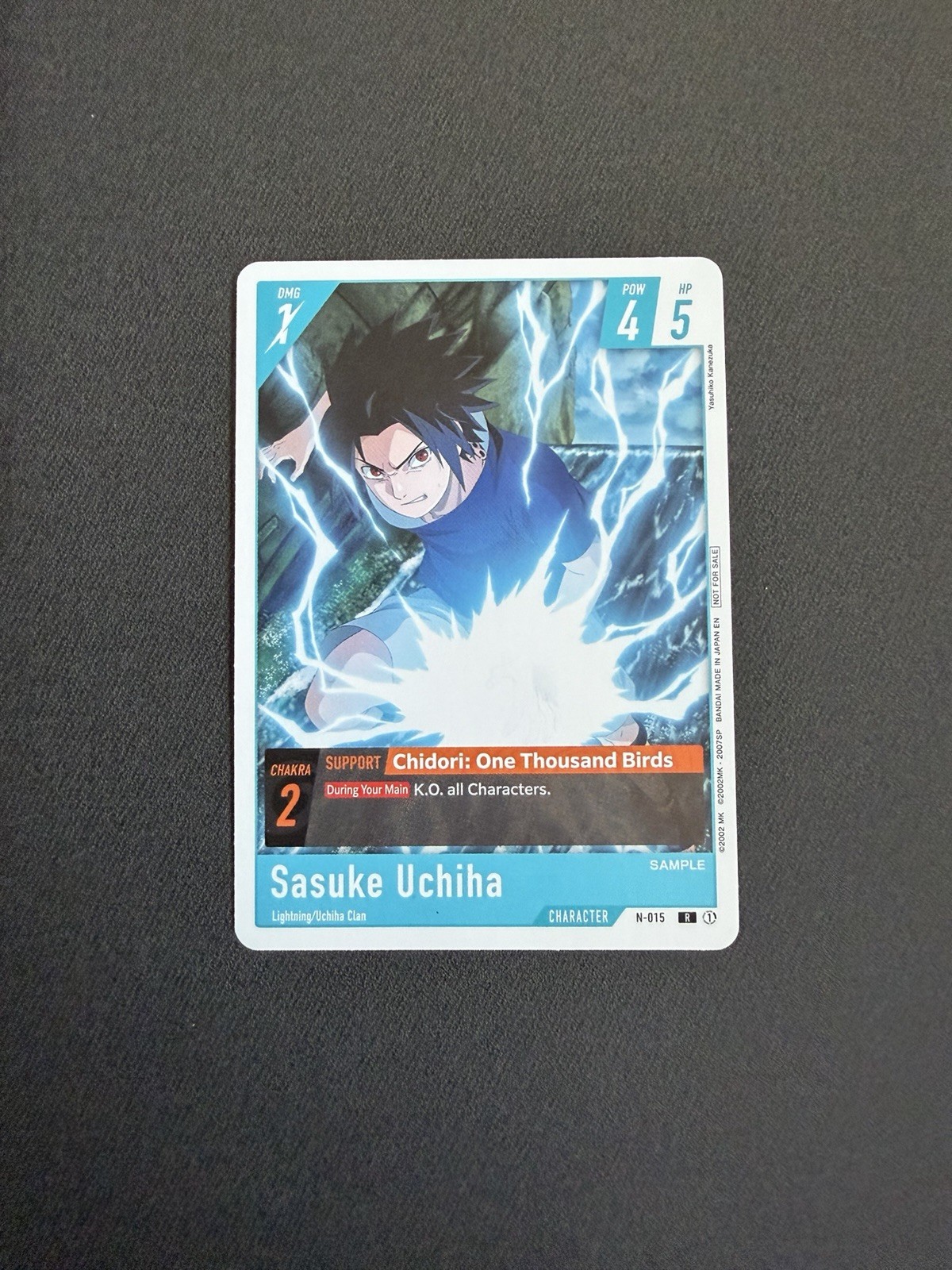 Bandai Naruto Card Game CCG Sasuke Uchiha #N-015 Sample Card Demo Deck 02